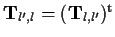 ${\bf T}_{l',l}=({\bf
T}_{l,l'})^{\rm t}$